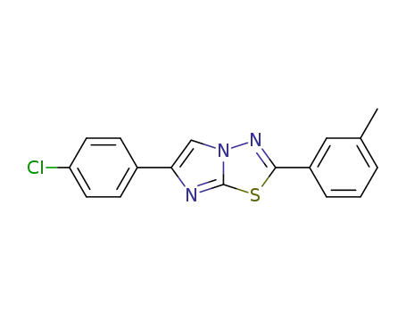 Molecular Structure of 125161-13-9 (2-(m-tolyl)-6-(p-chlorophenyl)imidazo<2,1-b>-1,3,4-thiadiazole)