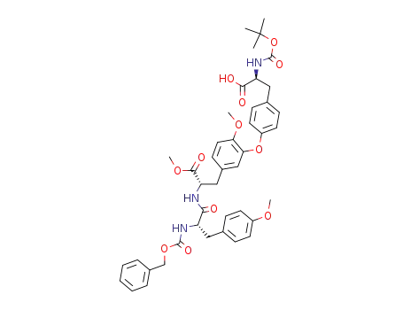 (S)-3-<4-<2-Carboxy-2-<<(1,1-dimethylethoxy)carbonyl>amino>ethyl>phenoxy>-O-methyl-N-<O-methyl-N-<(phenylmethoxy)carbonyl>-L-tyrosinyl>-L-tyrosine α-methyl ester