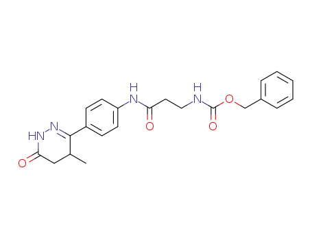Molecular Structure of 111794-60-6 (6-<4-<3-<(benzyloxycarbonyl)amino>propionamido>phenyl>-5-methyl-4,5-dihydro-3(2H)-pyridazinone)