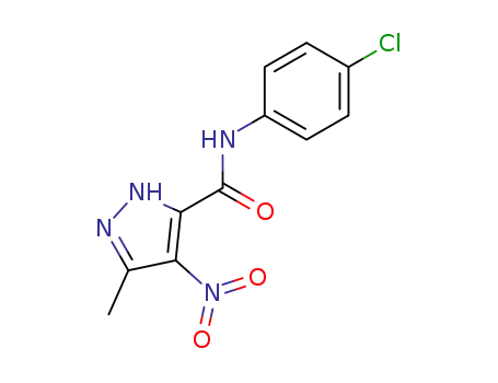 1H-Pyrazole-3-carboxamide, N-(4-chlorophenyl)-5-methyl-4-nitro-