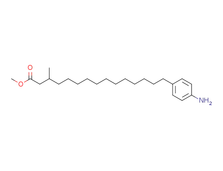 Molecular Structure of 90046-95-0 (Benzenepentadecanoic acid, 4-amino-b-methyl-, methyl ester)