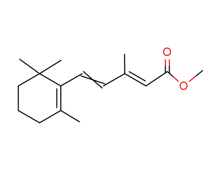 Molecular Structure of 5300-00-5 ((2E,4E)-3-Methyl-5-(2,6,6-trimethyl-cyclohex-1-enyl)-penta-2,4-dienoic acid methyl ester)
