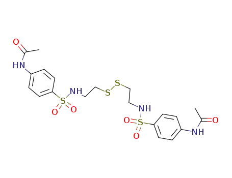 Molecular Structure of 83626-62-4 (N-(4-(((2-((2-(((4-(Acetylamino)phenyl)sulfonyl)amino)ethyl)dithio)ethyl)amino)sulfonyl)phenyl)acetamide)