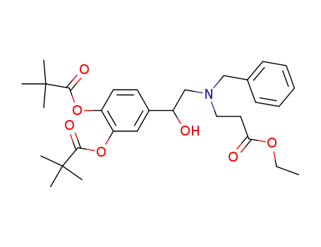 2,2-Dimethyl-propionic acid 5-{2-[benzyl-(2-ethoxycarbonyl-ethyl)-amino]-1-hydroxy-ethyl}-2-(2,2-dimethyl-propionyloxy)-phenyl ester