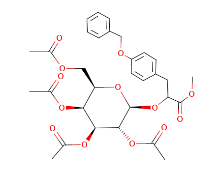 methyl 2-(2',3',4',6'-tetra-O-acetyl-β-D-galactopyranosyloxy)-3-p-benzyloxyphenyl-propionate