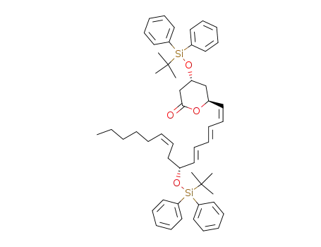 3(R),12(R)-bis<(tert-butyldiphenylsilyl)oxy>-5(S)-hydroxy-6(Z),8(E),10(E),14(Z)-eicosatetranoic δ-lactone