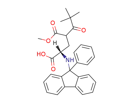 Molecular Structure of 185142-04-5 (L-Glutamic acid,
4-(2,2-dimethyl-1-oxopropyl)-N-(9-phenyl-9H-fluoren-9-yl)-, 5-methyl
ester)