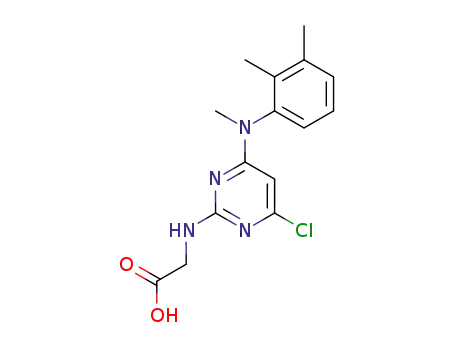 Molecular Structure of 86627-19-2 (Glycine, N-[4-chloro-6-[(2,3-dimethylphenyl)methylamino]-2-pyrimidinyl]-)