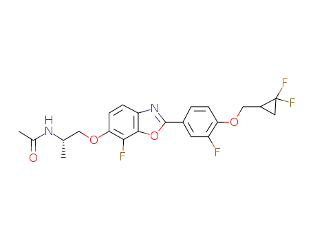 N-((2S)-1-((2-(4-((2,2-difluorocyclopropyl)methoxy)-3-fluorophenyl)-7-fluoro-1,3-benzoxazol-6-yl)oxy)propan-2-yl)acetamide