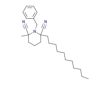 1-benzyl-2-methyl-6-undecyl-piperidine-2,6-dicarbonitrile