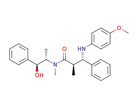 Molecular Structure of 334708-40-6 ([2R,3S,1'S,2'S]-(+)-3-(4-methoxy-phenyl-amino)-N,2-dimethyl-3-phenyl-N-(2'-phenyl-2'-hydroxy-1'-methyl-ethyl)-propanamide)