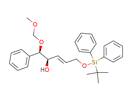 Molecular Structure of 211614-45-8 ((1R,2R,3E)-5-(tert-butyldiphenylsilyloxy)-1-methoxymethoxy-1-phenyl-pent-3-ene-2-ol)