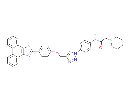 N-(4-(4-((4-(1H-phenanthro[9,10-d]imidazol-2-yl)phenoxy)methyl)-1H-1,2,3-triazol-1-yl)phenyl)-2-(piperidin-1-yl)acetamide
