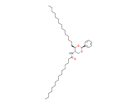 Molecular Structure of 117112-64-8 ((2S,3R)-N-palmitoyl-1,3-O-benzylidene-4,5-dihydro-D-sphingosine)