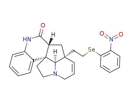 (6aβ,7aα,11aα,13aR<sup>*</sup>)-7a-<2-<(o-nitrophenyl)seleno>ethyl>-6a,7,7a,11a,12,13-hexahydro-10H-indolizino<1',8':2,3,4>cyclopenta<1,2-c>quinolin-6(5H)-one
