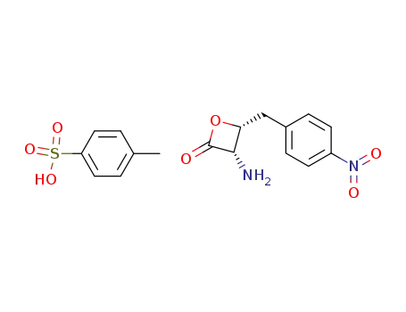 Molecular Structure of 137965-33-4 ((3S,4R)-3-Amino-4-<(4-nitrophenyl)methyl>-2-oxetanone 4-toluenesulfonate)