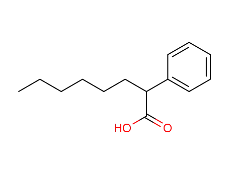 Benzeneacetic acid, a-hexyl-