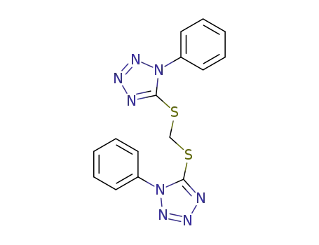 Molecular Structure of 25746-68-3 (5,5'-(Methylenebisthio)bis(1-phenyl-1H-tetrazole))