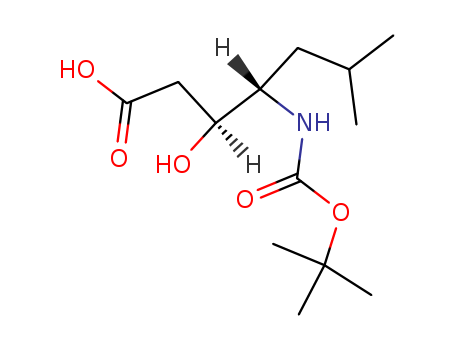 Heptanoic acid,4-[[(1,1-dimethylethoxy)carbonyl]amino]-3-hydroxy-6-methyl-, (3S,4S)-