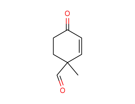 Molecular Structure of 54125-08-5 (2-Cyclohexene-1-carboxaldehyde, 1-methyl-4-oxo-)