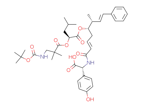 (2R)-N-<(1,1-dimethylethoxy)carbonyl>-2,2-dimethyl-β-alanyl-(2S)-2-hydroxy-4-(methylpentanoyl)-(2E,5S,6R,7E)-5-hydroxy-6-methyl-8-phenyl-2,7-octadienoyl-2-(4-hydroxyphenyl)glycine