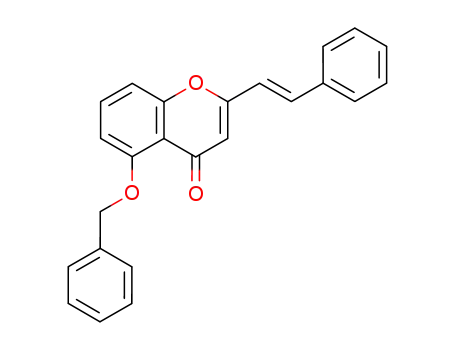 4H-1-Benzopyran-4-one, 2-[(1E)-2-phenylethenyl]-5-(phenylmethoxy)-
