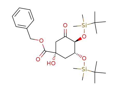 Phenylmethyl <1S-(1α,3α,4β)>-3,4-bis<(tert-butyldimethylsilyl)oxy>-1-hydroxy-5-oxo-1-cyclohexanecarboxylate