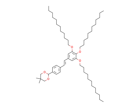 Molecular Structure of 370104-66-8 (5,5-Dimethyl-2-{4-[(E)-2-(3,4,5-tris-dodecyloxy-phenyl)-vinyl]-phenyl}-[1,3]dioxane)