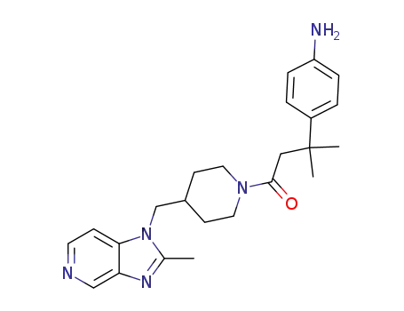 Piperidine,
1-[3-(4-aminophenyl)-3-methyl-1-oxobutyl]-4-[(2-methyl-1H-imidazo[4,5-
c]pyridin-1-yl)methyl]-