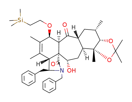 (1S,3S,5R,6R,7S,8R,10R,11S,14R,15S,18R)-13,14-dibenzyl-18-(2-(trimethylsilyl)ethoxy)-6,7,10-trihydroxy-5,7,16,17-tetramethyl-2,12-dioxo-13-azatetracyclo<9.7.0.0<sup>3,8</sup>.0<sup>11,15</sup>>octadec-16-ene 6,7-acetonide