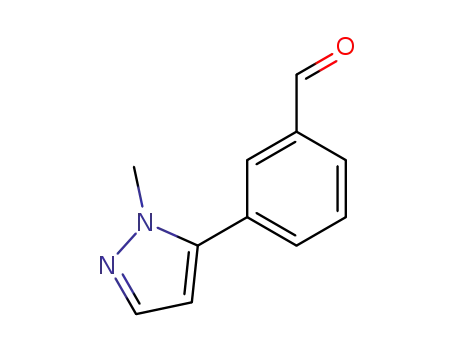 Molecular Structure of 179056-80-5 (3-(1-METHYL-1H-PYRAZOL-5-YL)BENZALDEHYDE)