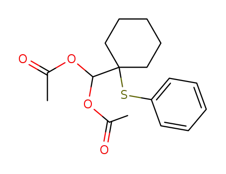 Methanediol, [1-(phenylthio)cyclohexyl]-, diacetate