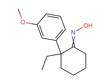 Molecular Structure of 15548-02-4 (2-Ethyl-2-(3-methoxyphenyl)cyclohexanone oxime)