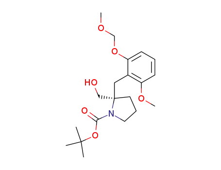 tert-butyl (2R)-2-(hydroxymethyl)-2-[2-methoxy-6-(methoxymethoxy)benzyl]pyrrolidine-1-carboxylate