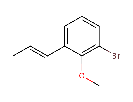 Molecular Structure of 93292-77-4 (Benzene, 1-bromo-2-methoxy-3-(1-propenyl)-, (E)-)