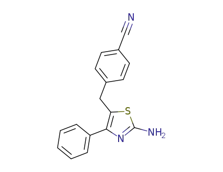 4-((2-amino-4-phenylthiazol-5-yl)methyl)benzonitrile