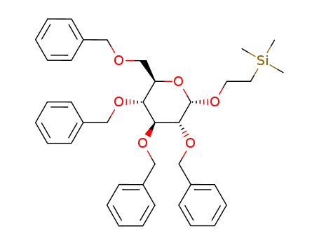 Molecular Structure of 117253-13-1 (2-(trimethylsilyl)ethyl 2,3,4,6-tetra-O-benzyl-α-D-glucopyranoside)