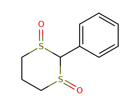 Molecular Structure of 95530-97-5 (1,3-Dithiane, 2-phenyl-, 1,3-dioxide)