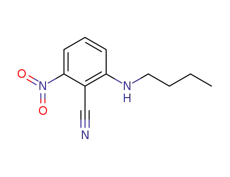 Molecular Structure of 63365-32-2 (Benzonitrile, 2-(butylamino)-6-nitro-)