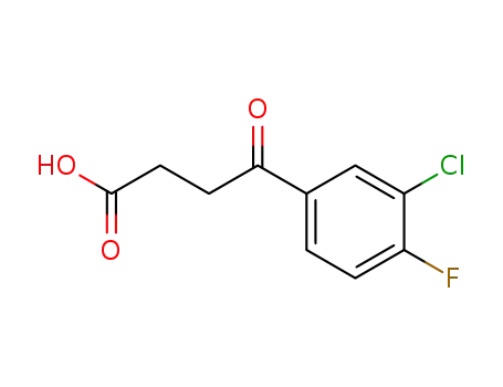 Molecular Structure of 62903-16-6 (4-(3-CHLORO-4-FLUOROPHENYL)-4-OXOBUTYRIC ACID)