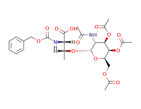 N-(benzyloxycarbonyl)-O-(2-acetamido-3,4,6-tri-O-acetyl-2-deoxy-α-D-galactopyranosyl)-L-threonine