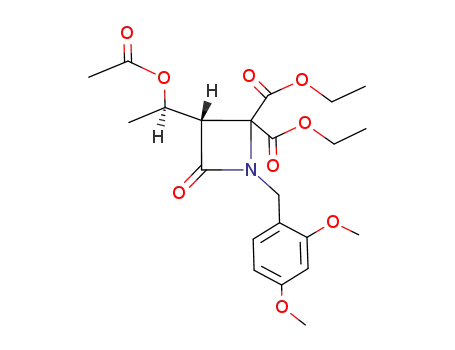 <3S(R)>-1-(2,4-dimethoxybenzyl)-3-(1-acetoxyethyl)-4,4-bis(ethoxycarbonyl)-2-azetidinone