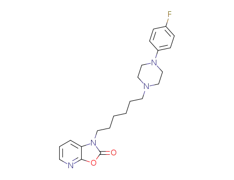 Molecular Structure of 162254-26-4 (1-{6-[4-(4-fluorophenyl)piperazin-1-yl]hexyl}[1,3]oxazolo[5,4-b]pyridin-2(1H)-one)