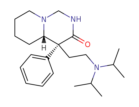 Molecular Structure of 91257-01-1 (3H-Pyrido[1,2-c]pyrimidin-3-one,
4-[2-[bis(1-methylethyl)amino]ethyl]octahydro-4-phenyl-, trans-)