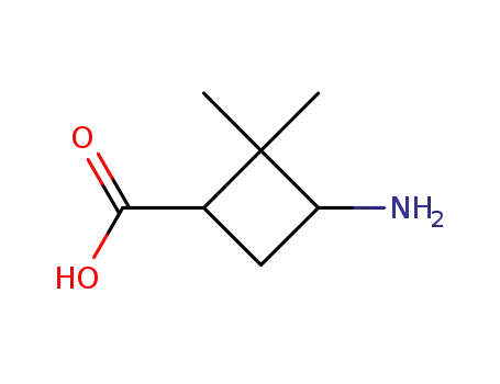 Molecular Structure of 783260-98-0 (Cyclobutanecarboxylic acid, 3-amino-2,2-dimethyl- (9CI))