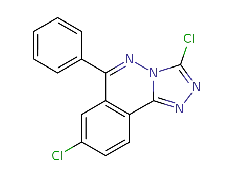 Molecular Structure of 87540-75-8 (3,8-dichloro-6-phenyl-1,2,4-triazolo[3,4-a]phthalazine)