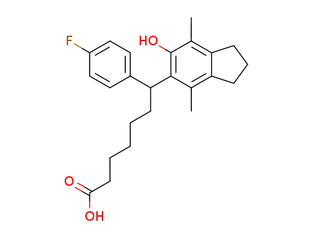 7-(6-hydroxy-4,7-dimethylindan-5-yl)-7-(4-fluorophneyl)heptanoic acid