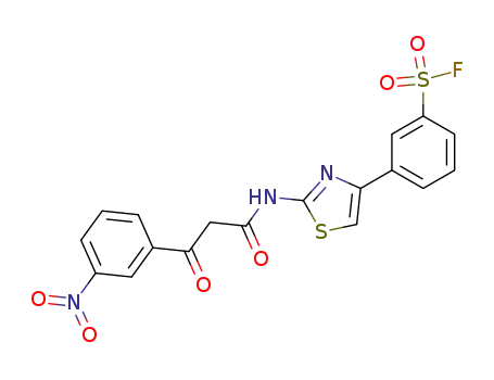 3-{2-[3-(3-nitro-phenyl)-3-oxo-propionylamino]-thiazol-4-yl}-benzenesulfonyl fluoride