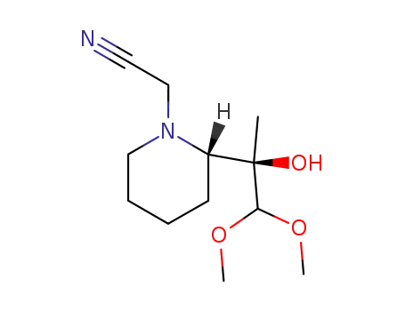 (2S)-N-(cyanomethyl)-2-<(R)-1-(dimethoxymethyl)-1-hydroxyethyl>piperidine