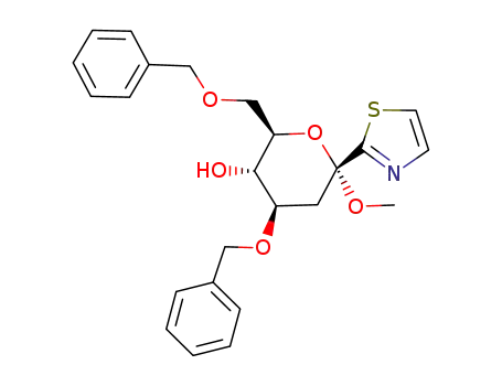 methyl 3,4-di-O-benzyl-2-deoxy-1-(2-thiazolyl)-α-D-arabino-hexopyranoside